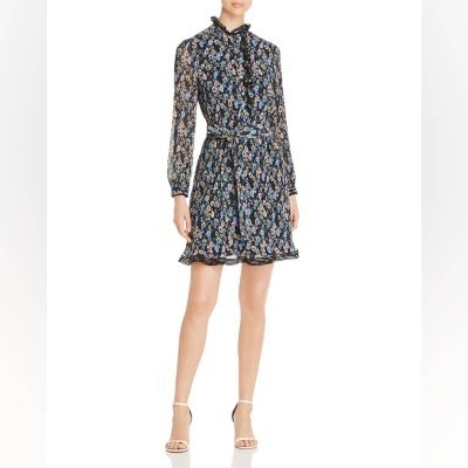 Tory Burch Deneuve Floral-Print Pliss Dress Size 2